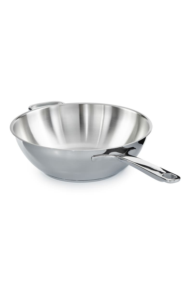 DiNA Helix 12-Inch Wok Pan, Alternate, color, SILVER