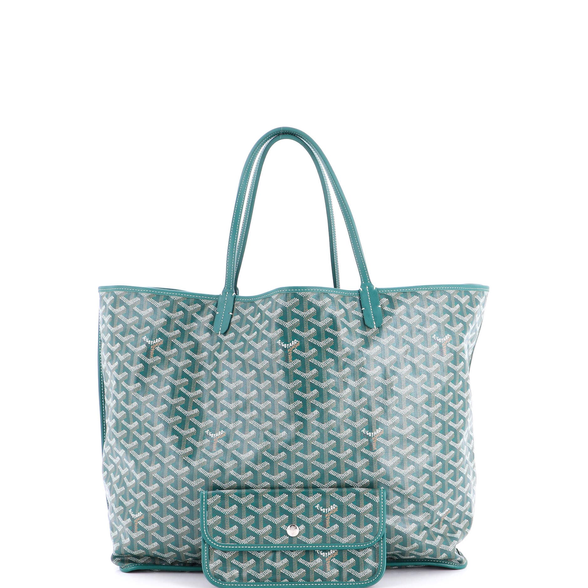 Pre-Owned Goyard Anjou Reversible Tote Coated Canvas GM, Alternate, color, Green