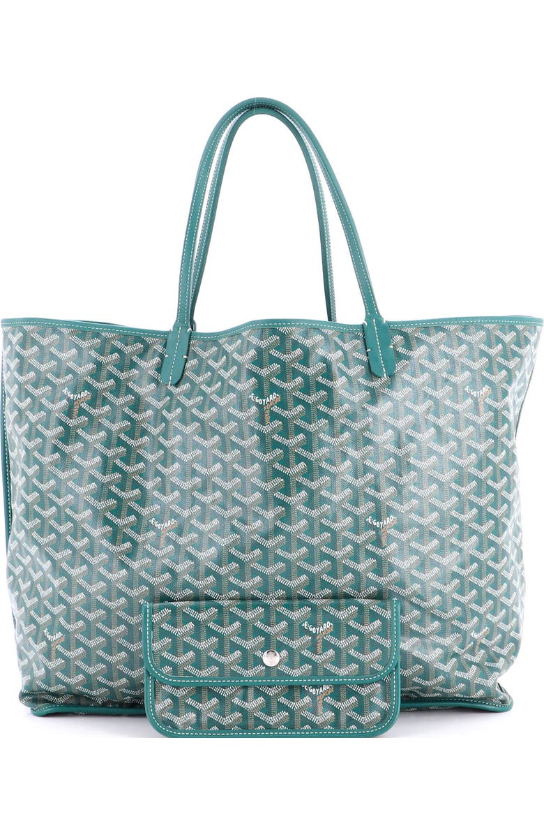 Pre-Owned Goyard Anjou Reversible Tote Coated Canvas GM, Alternate, color, Green