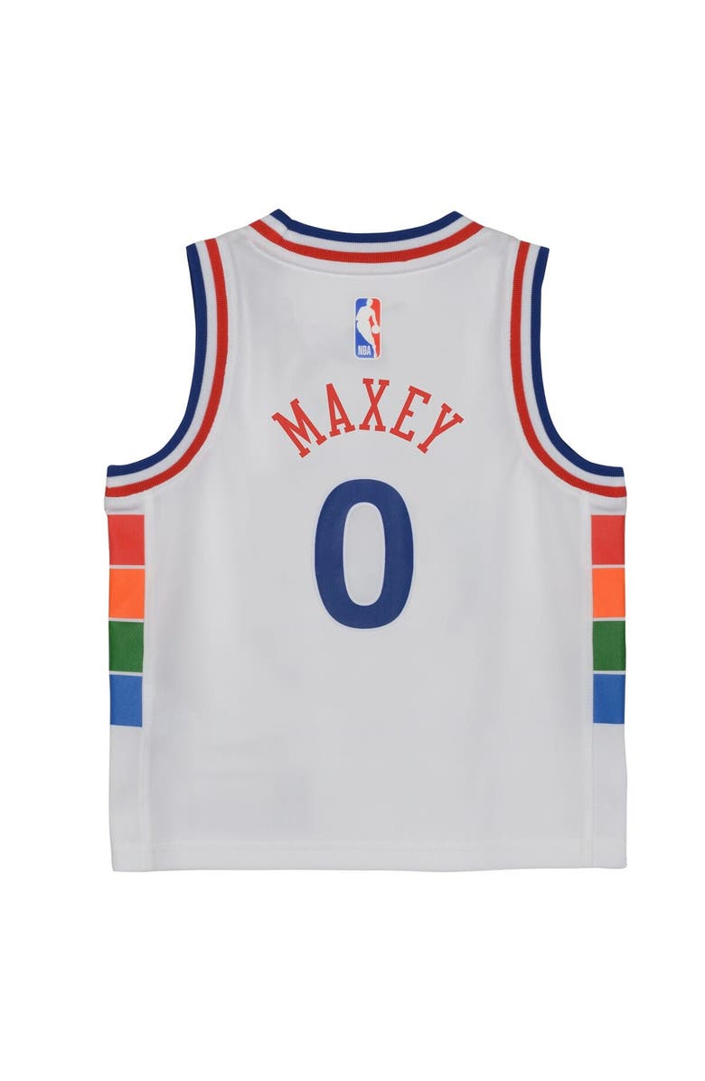 Nike Preschool Nike Tyrese Maxey White Philadelphia 76ers 2024/25 Swingman Player Jersey - City Edition, Alternate, color, 