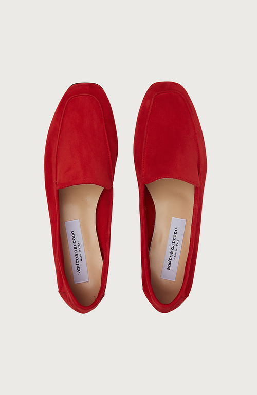 Andrea Carrano Shoes Mare Moccasins In Red