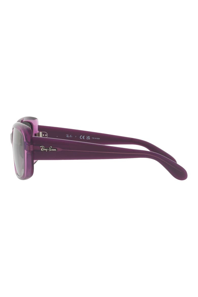 58mm Gradient Rectangular Sunglasses, Alternate, color, TRANSPARENT VIOLET