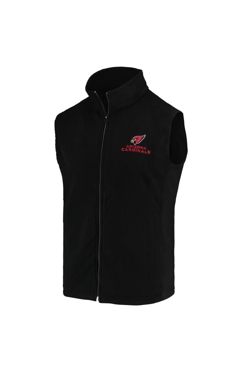 DUNBROOKE Men's Black Arizona Cardinals Houston Fleece Full-Zip Vest, Alternate, color, Black