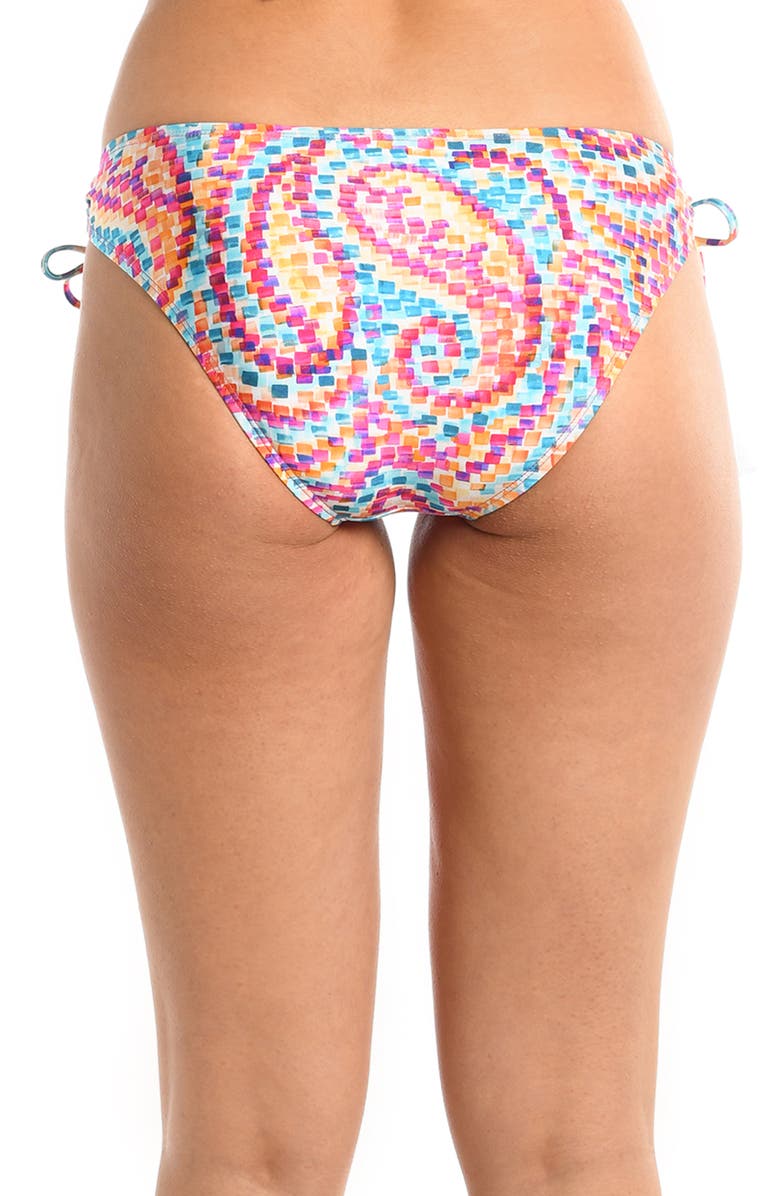 La Blanca Pebble Side Tie Bikini Bottoms, Alternate, color,