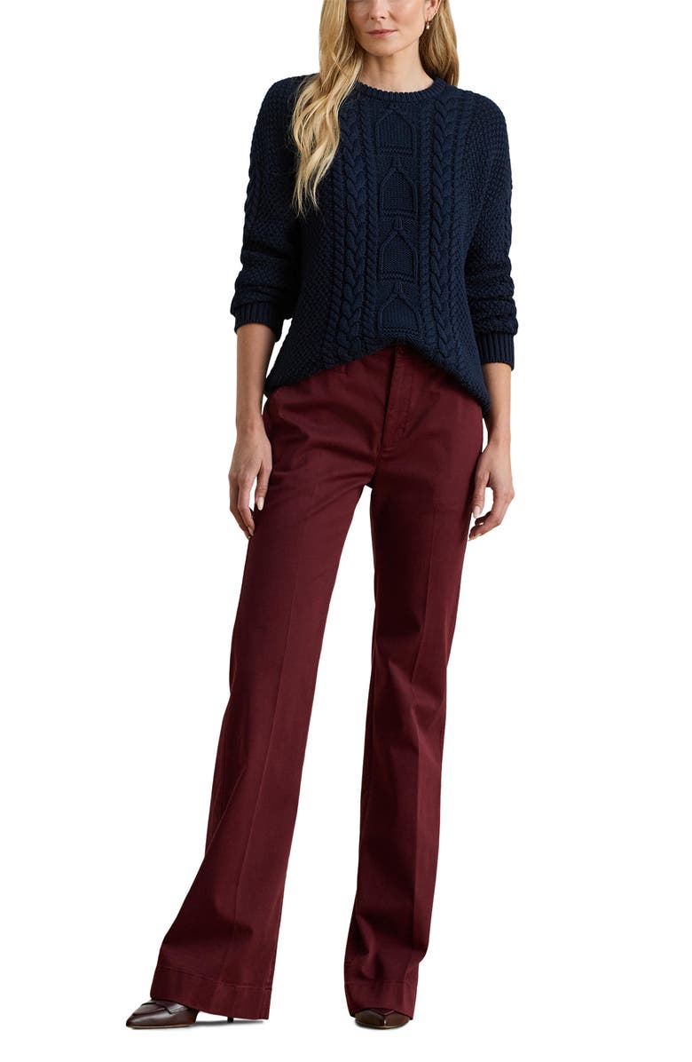 Lauren Ralph Lauren Refined Chinos, Alternate, color, Dark Garnet