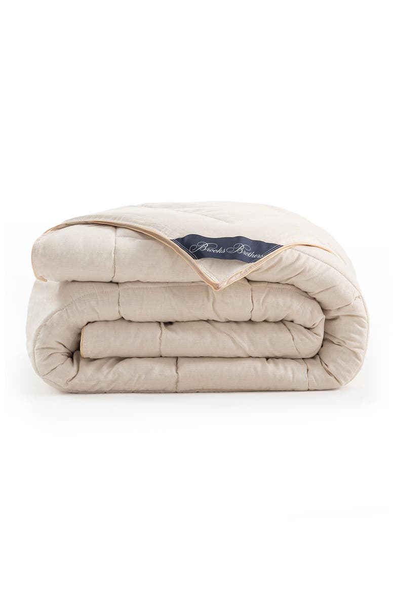 Linen Comforter, Main, color, CREAM