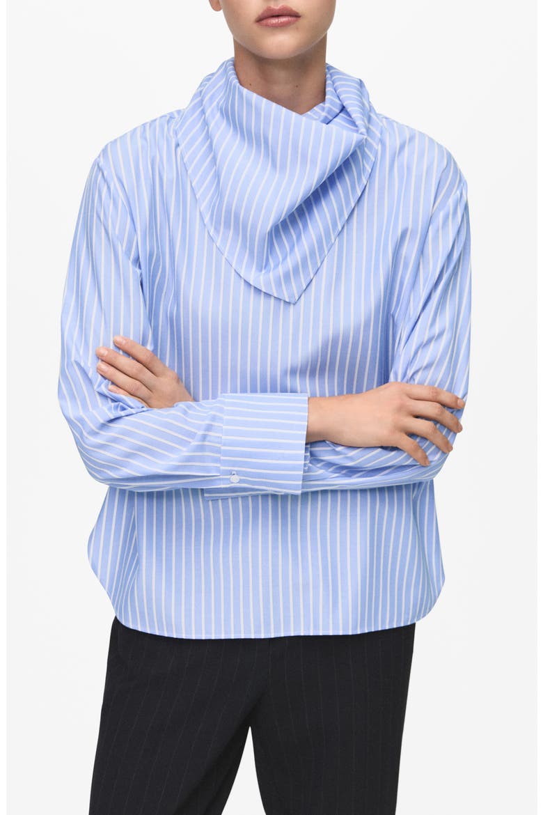 Handkerchief Stripe Shirt, Main, color, SKY BLUE