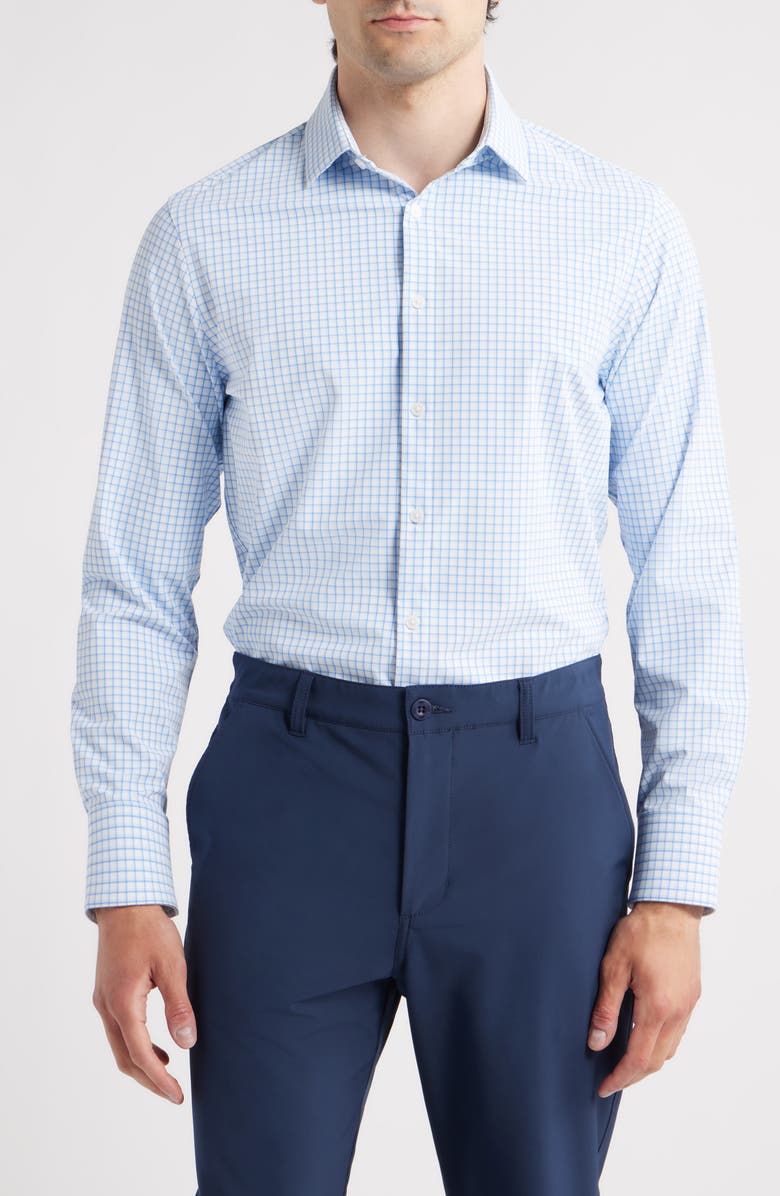Mizzen+Main Leeward Trim Fit Check Button-Up Shirt, Main, color, Provence Logan Plaid