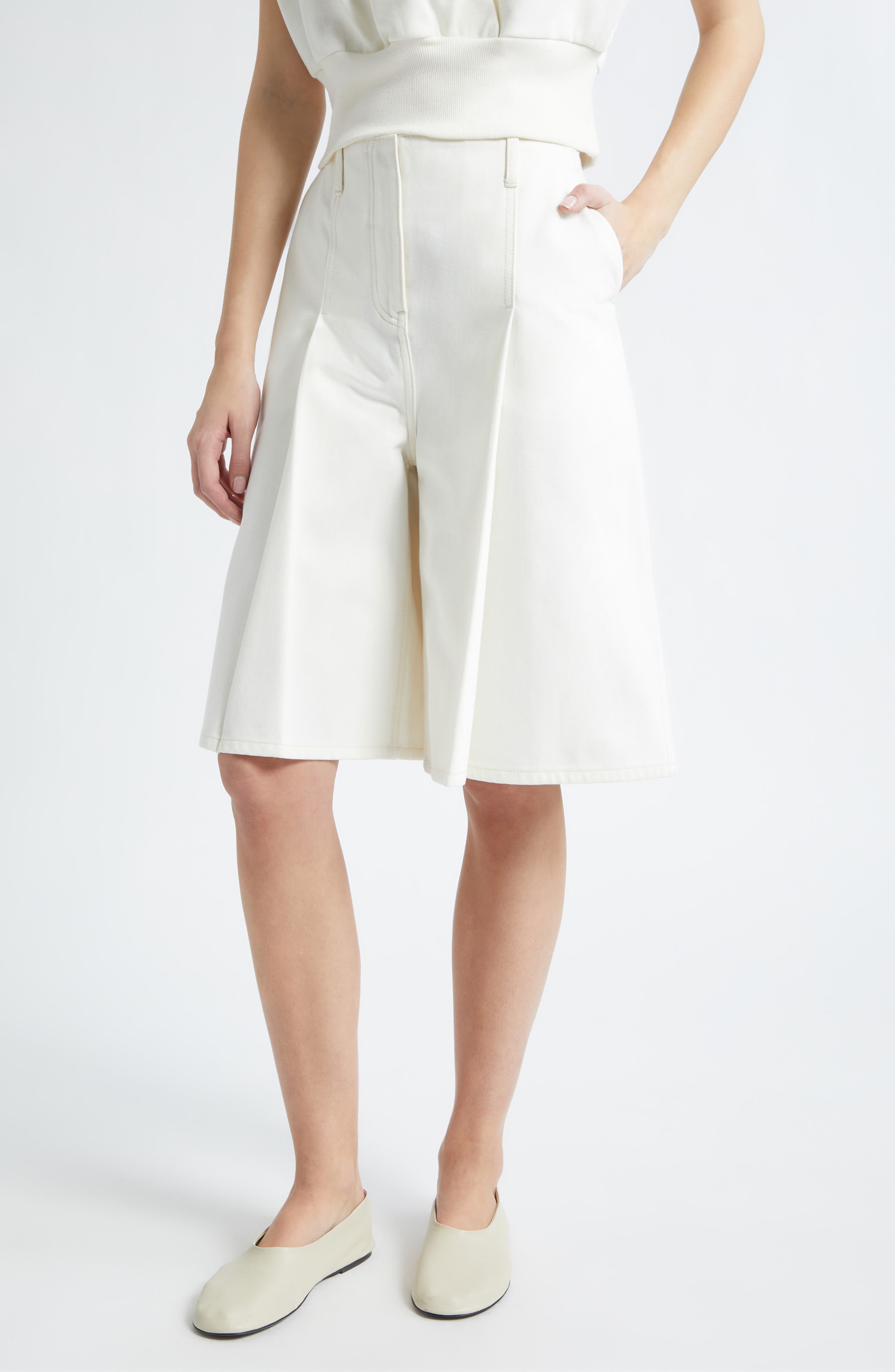 Ghost Patch Lightweight Denim Bermuda Shorts