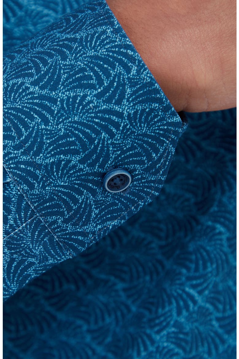 James OoohCotton® Abstract Print Button-Up Shirt, Alternate, color, NIGHT BLUE