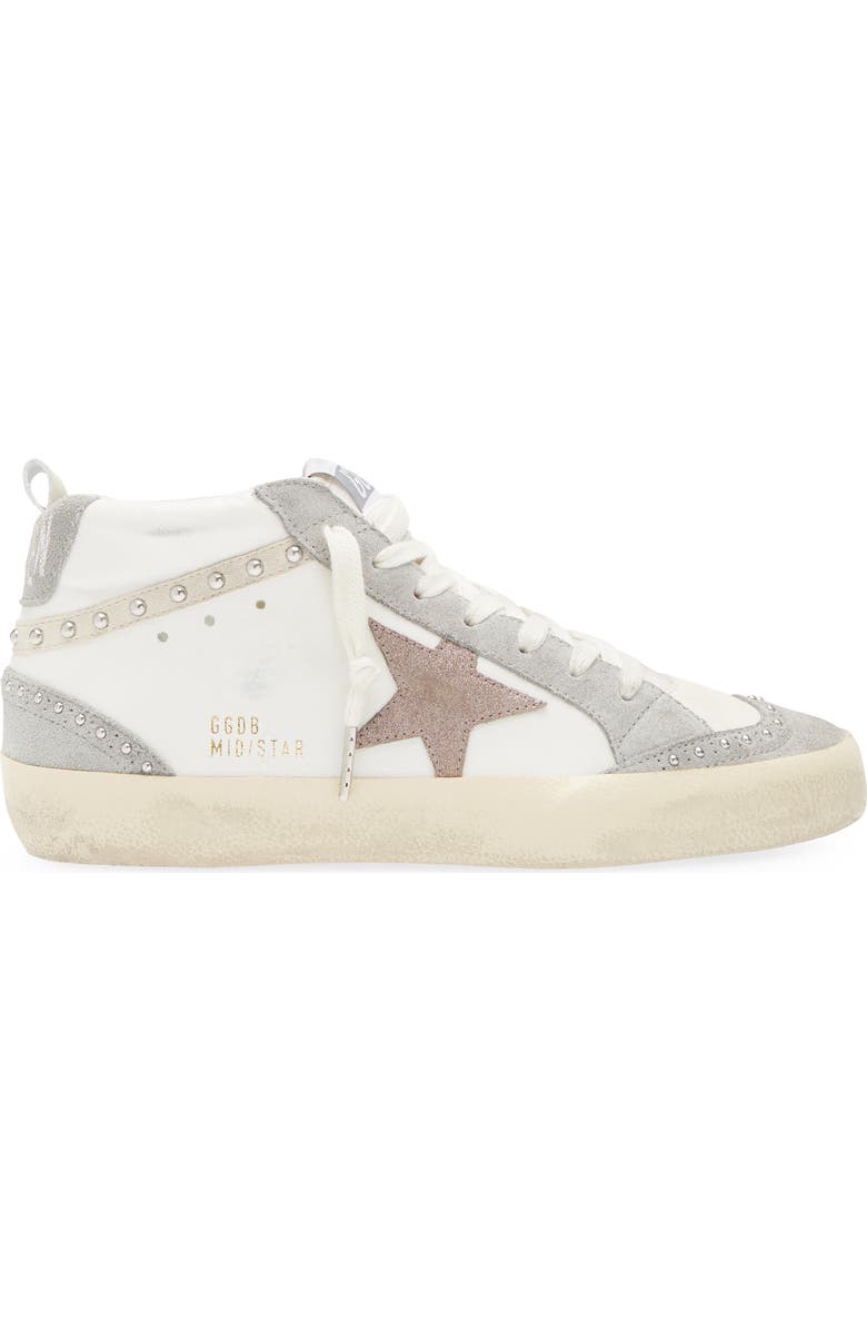 Golden Goose Mid Star Sneaker, Alternate, color, White/ Silver Sconce/ Brown