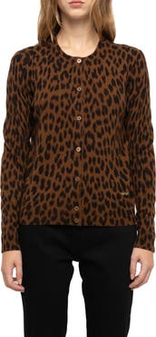 Zadig & Voltaire Missya Leopard Wool & Cashmere Cardigan