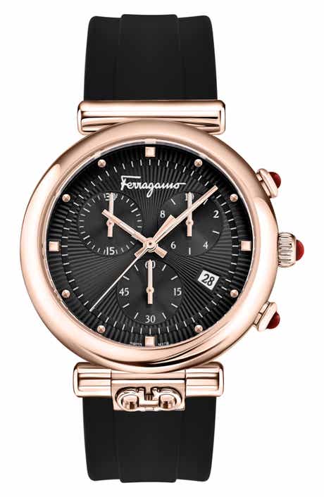 FERRAGAMO Ora Silicone Strap Watch, 40mm