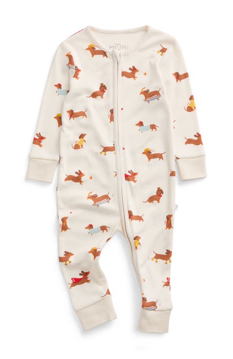 Print Two Way Zip Up Romper