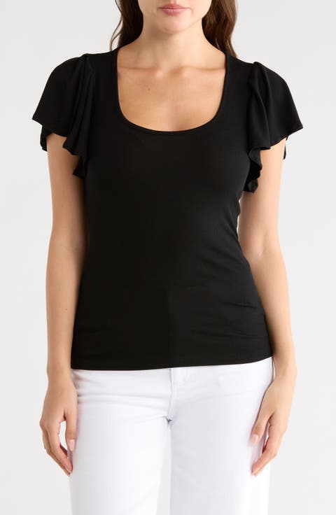 Sisley Flutter Sleeve T-Shirt