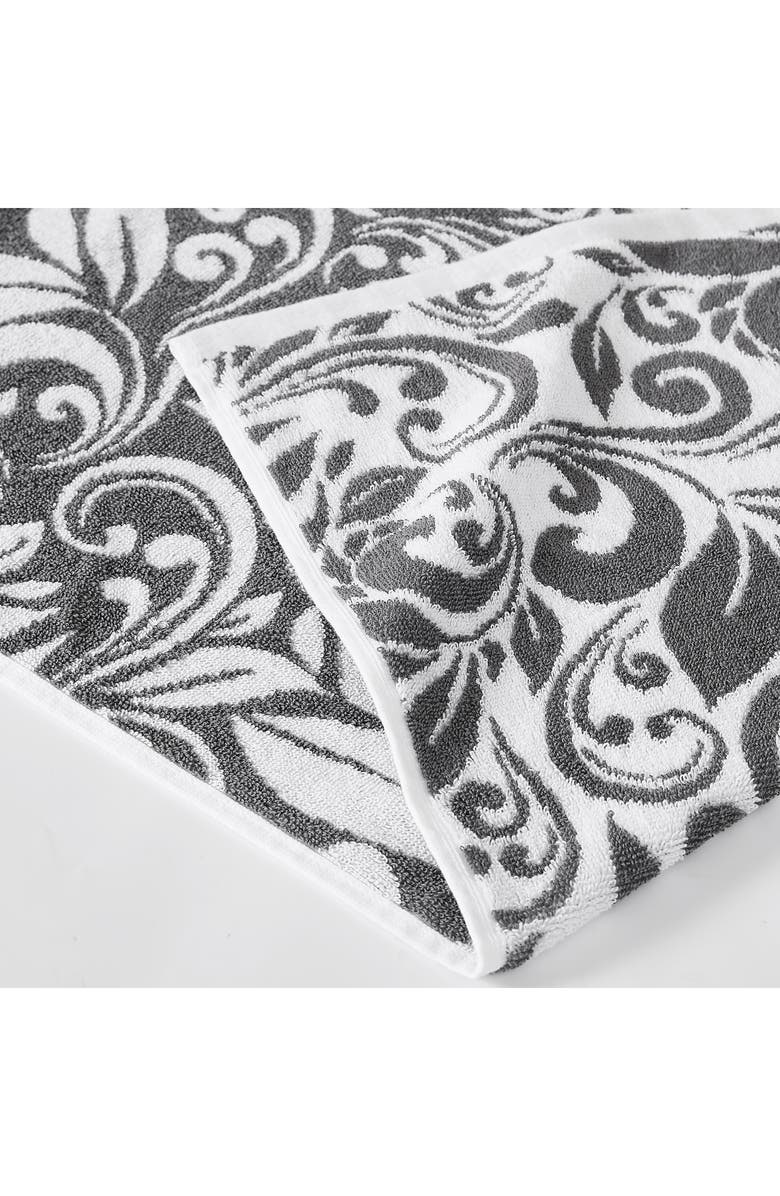 Modern Threads Trefoil Filigree Reversible Yarn-Dyed Jacquard 6-Piece Towel Set, Alternate, color, 