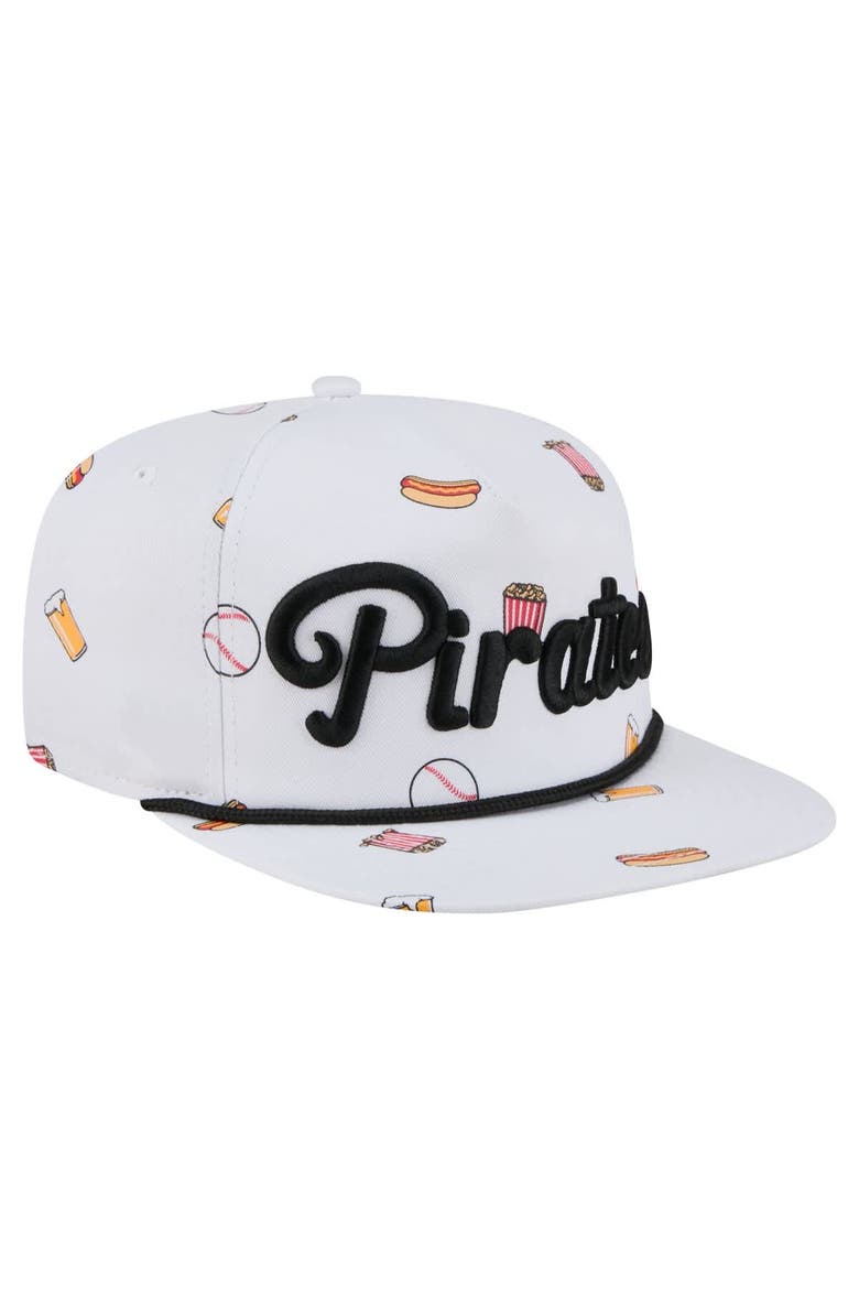 Men's New Era White Pittsburgh Pirates Team Cheer Rope 19TWENTY Adjustable Hat, Alternate, color, White