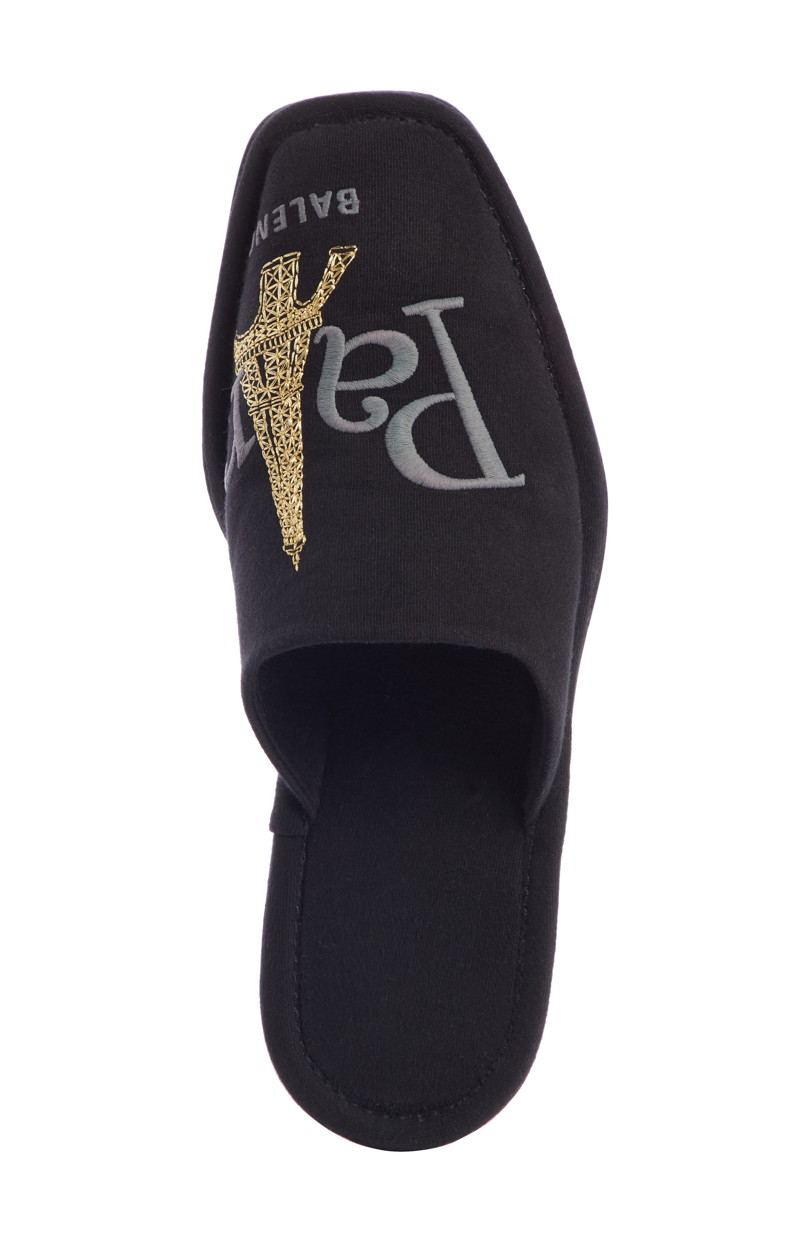 Balenciaga Paris Embroidered Slipper, Alternate, color, 