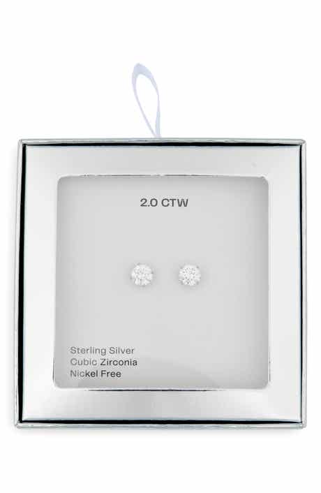 NORDSTROM RACK Cubic Zirconia Round Stud Earrings
