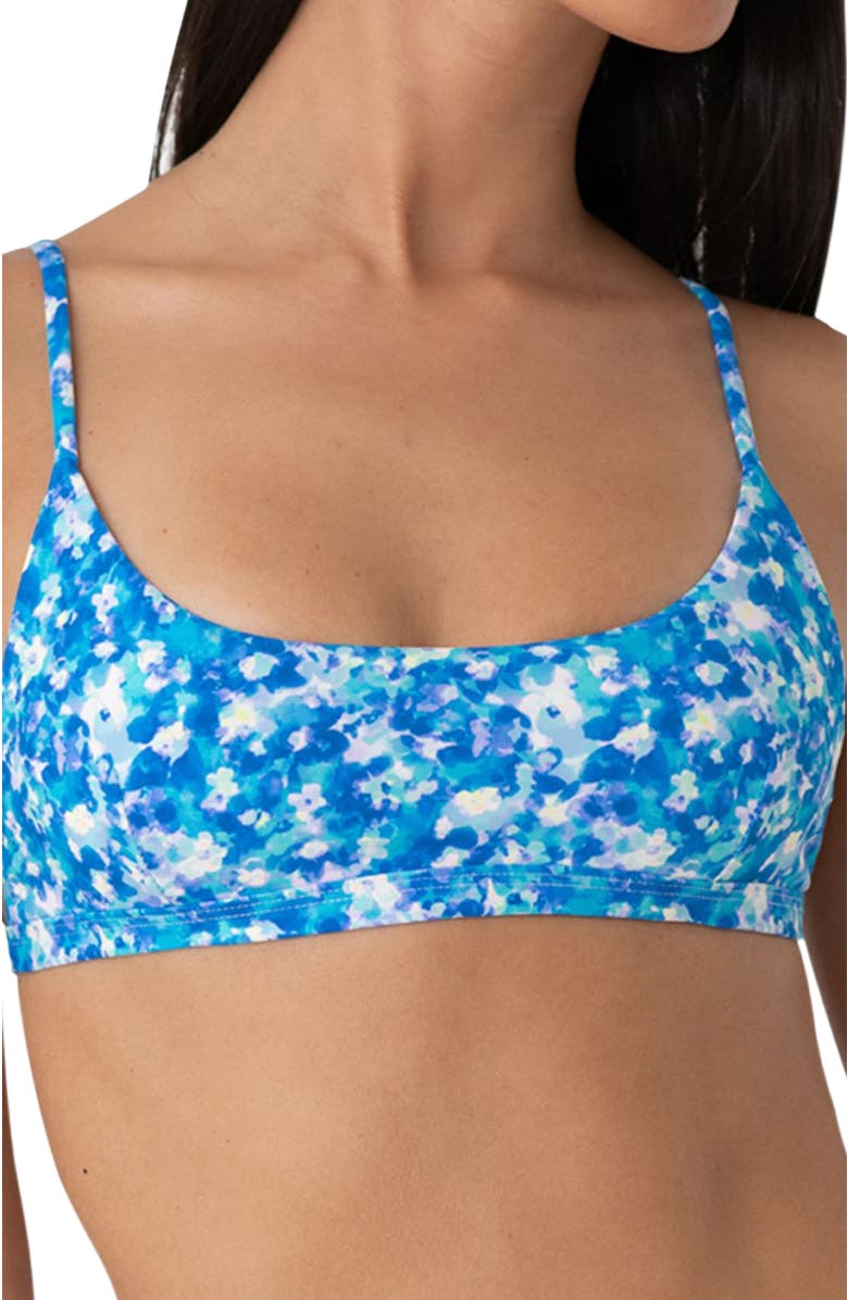 Bright Swimwear Bali Top, Alternate, color, Aqua Floral