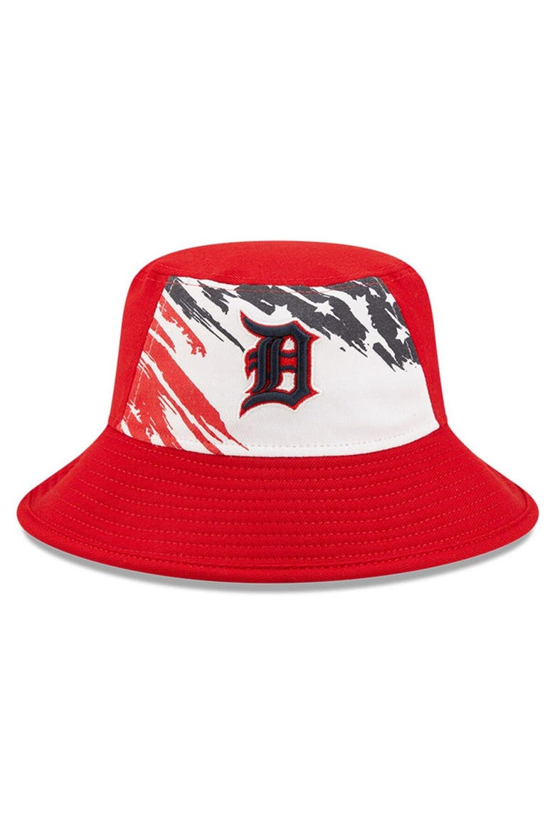 Men's New Era Red Detroit Tigers 2022 4th of July Bucket Hat, Alternate, color, Red