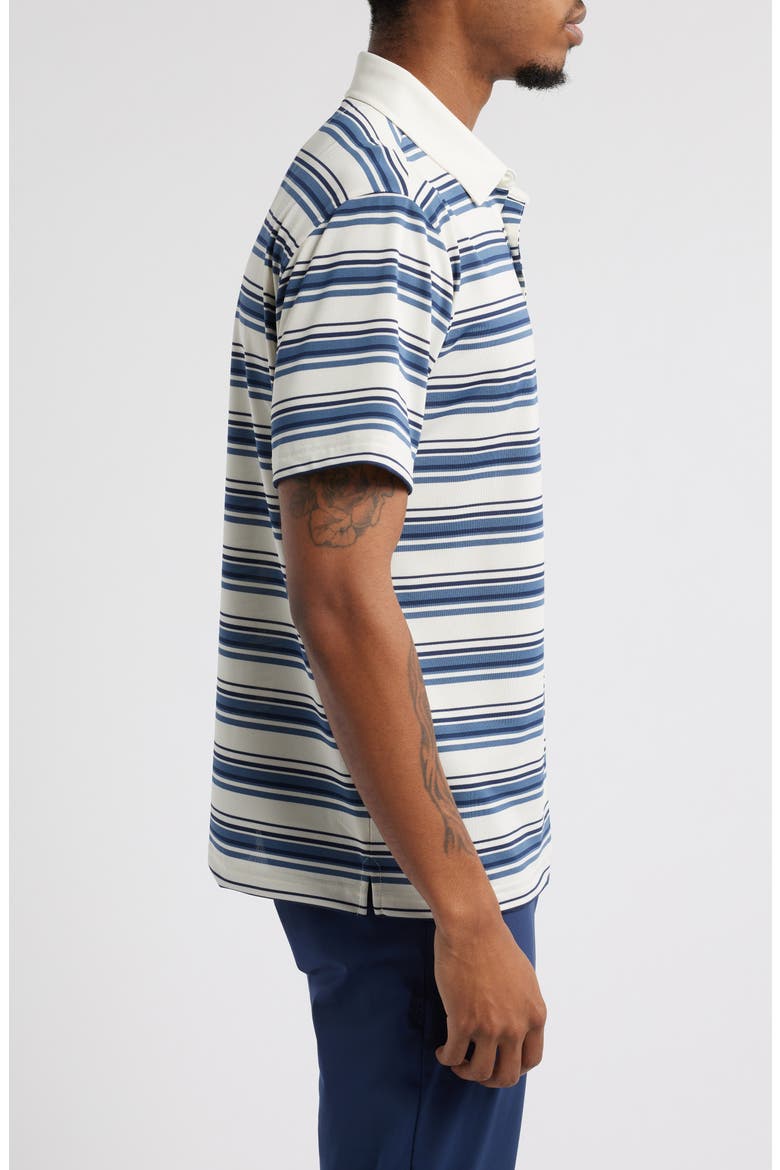 Monogram Stripe Golf Polo, Alternate, color, NAVY