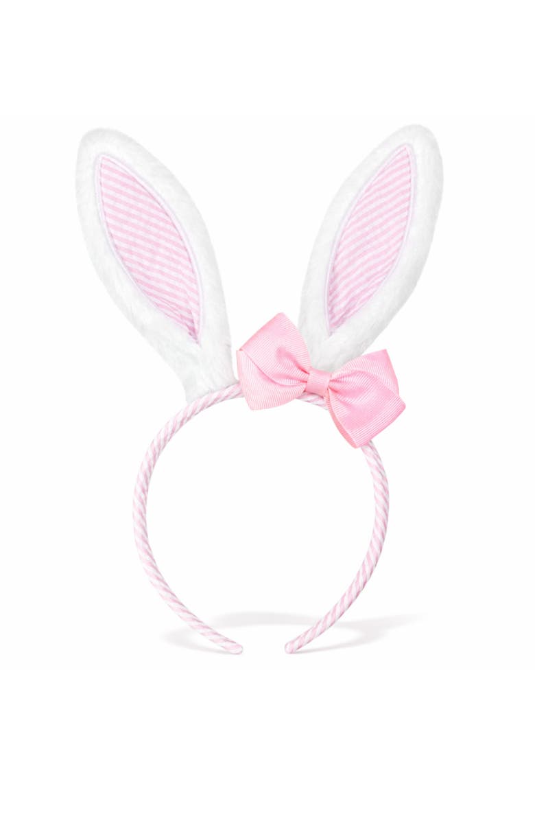 Bits & Bows Seersucker Bunny Bow Ears, Main, color, Pink
