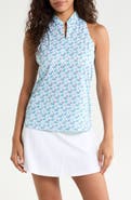 Swannies Sonora Ditsy Floral Half Zip Piqué Polo