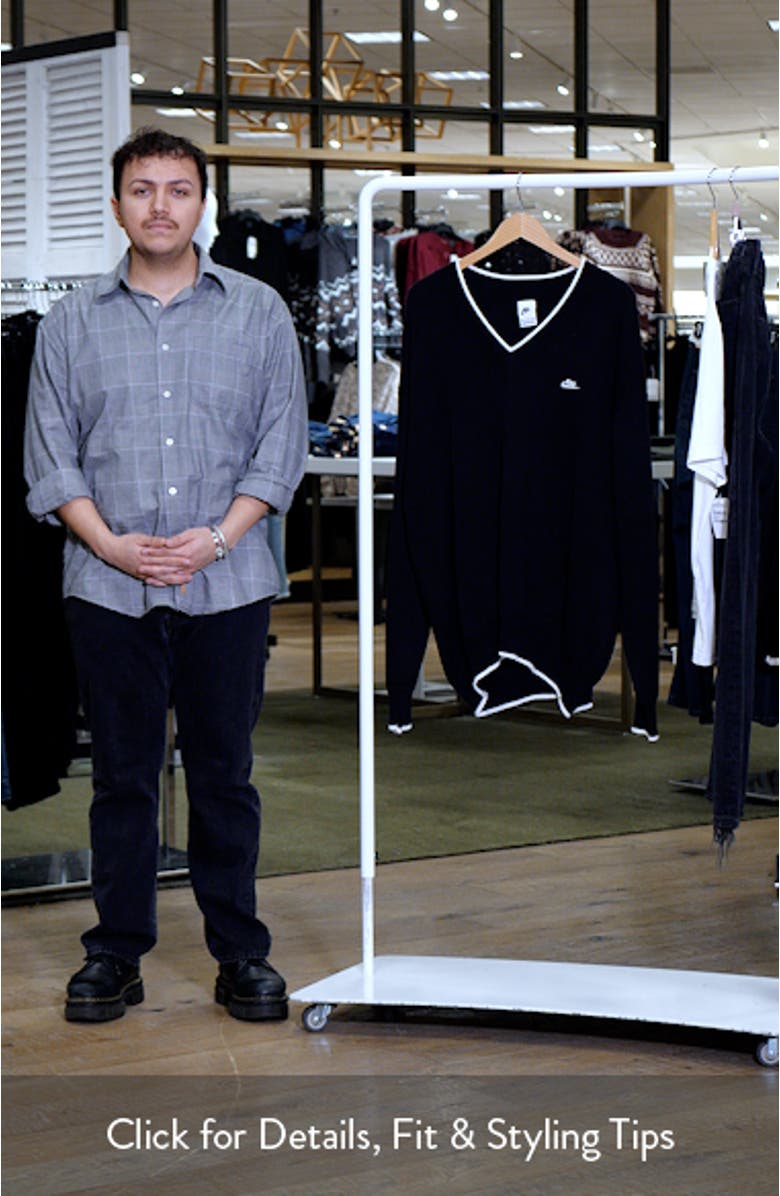 Club Oversize Cotton V-Neck Sweater, sales video thumbnail