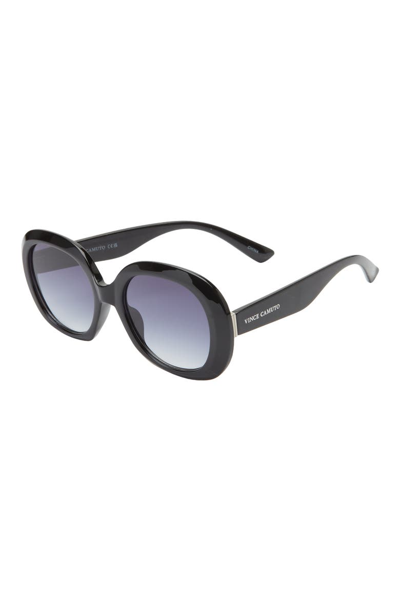 Round Sunglasses, Alternate, color, BLACK