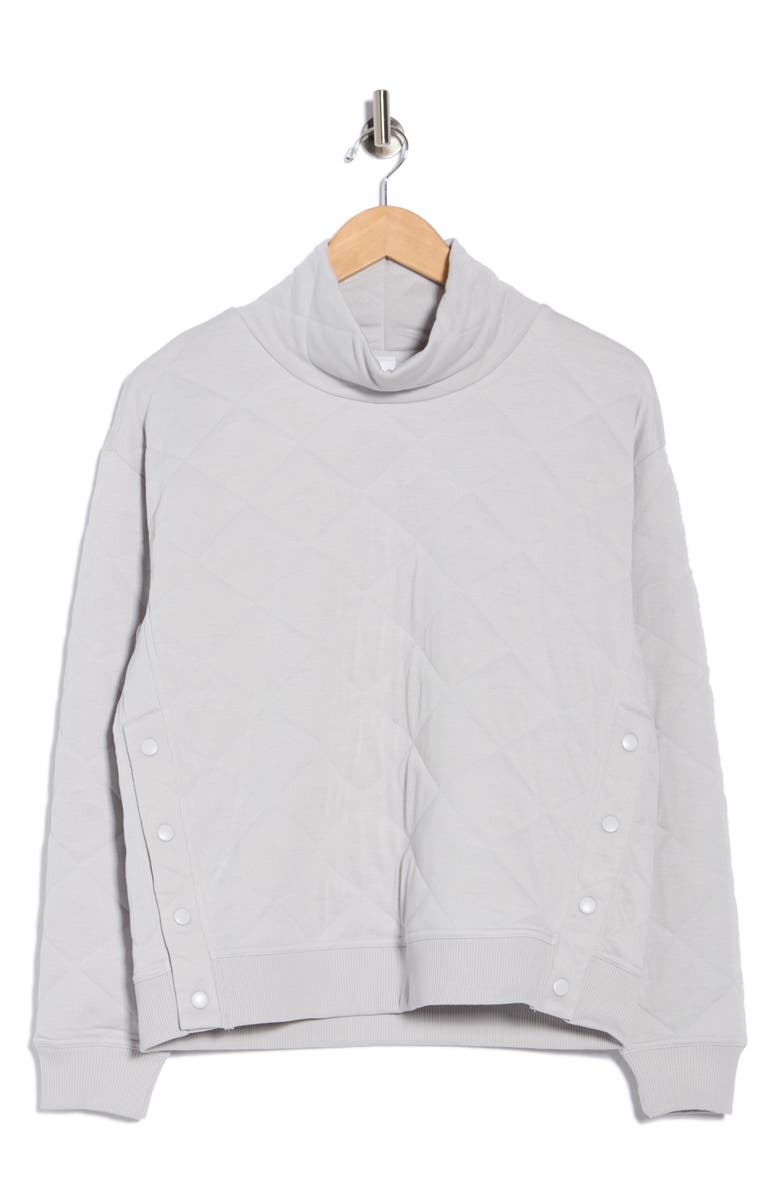 YOGALICIOUS Summit Chic Quilted Sweatshirt, Main, color, Lunar Dust