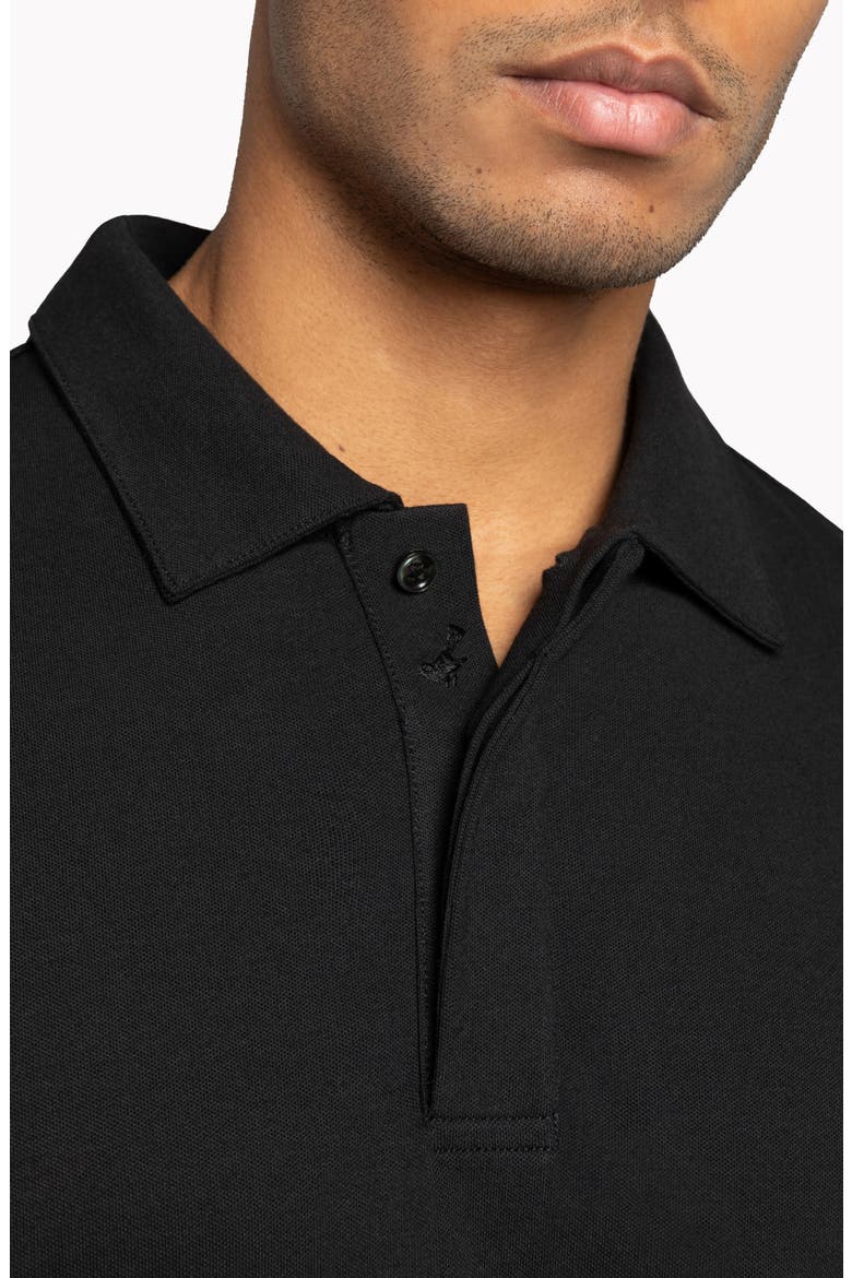 Biscayne Long Sleeve Supima® Cotton Blend Polo, Alternate, color, BLACK BEAUTY