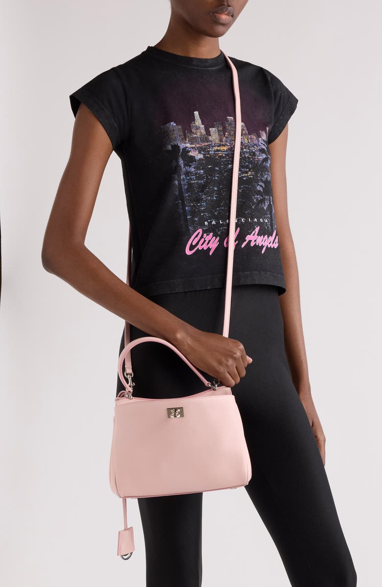 Balenciaga Mini Rodeo Leather Top Handle Bag, Alternate, color, 5831 Suede Pink