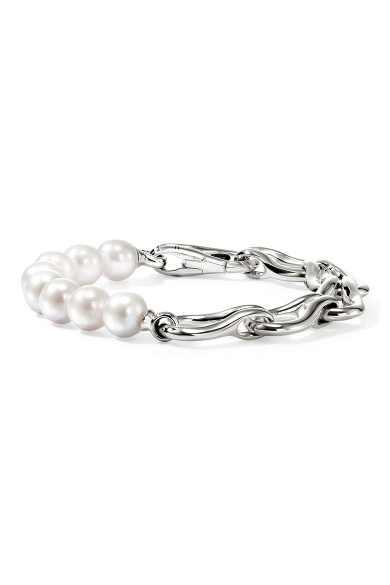 Surf Bracelet, Sterling Silver, Pearls, 10.5mm, Main, color, STERLING SILVER
