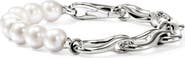 John Hardy Surf Bracelet, Sterling Silver, Pearls, 10.5mm
