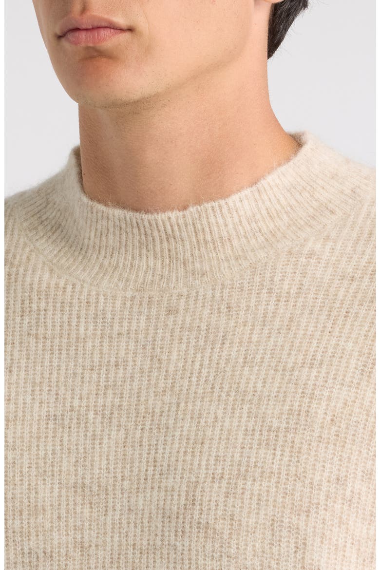Crewneck Shaker Sweater, Alternate, color, BIRCH