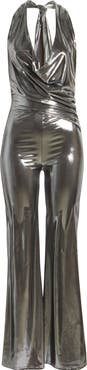 NIKKI LUND Donna Metallic Wide Leg Jumpsuit