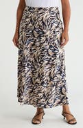 Anne Klein Print Pull-On Bias Flared Skirt