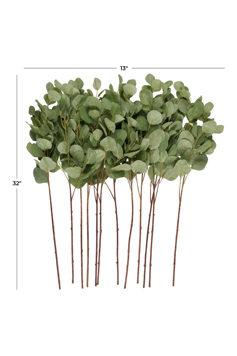 12-Pack Eucalyptus Artificial Stems, Alternate, color, GREEN