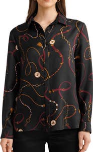 Lilysilk Women's Louisville Print Silk Shirt