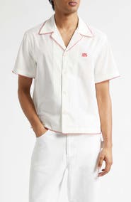 Bode Rebud Cotton Voile Camp Shirt