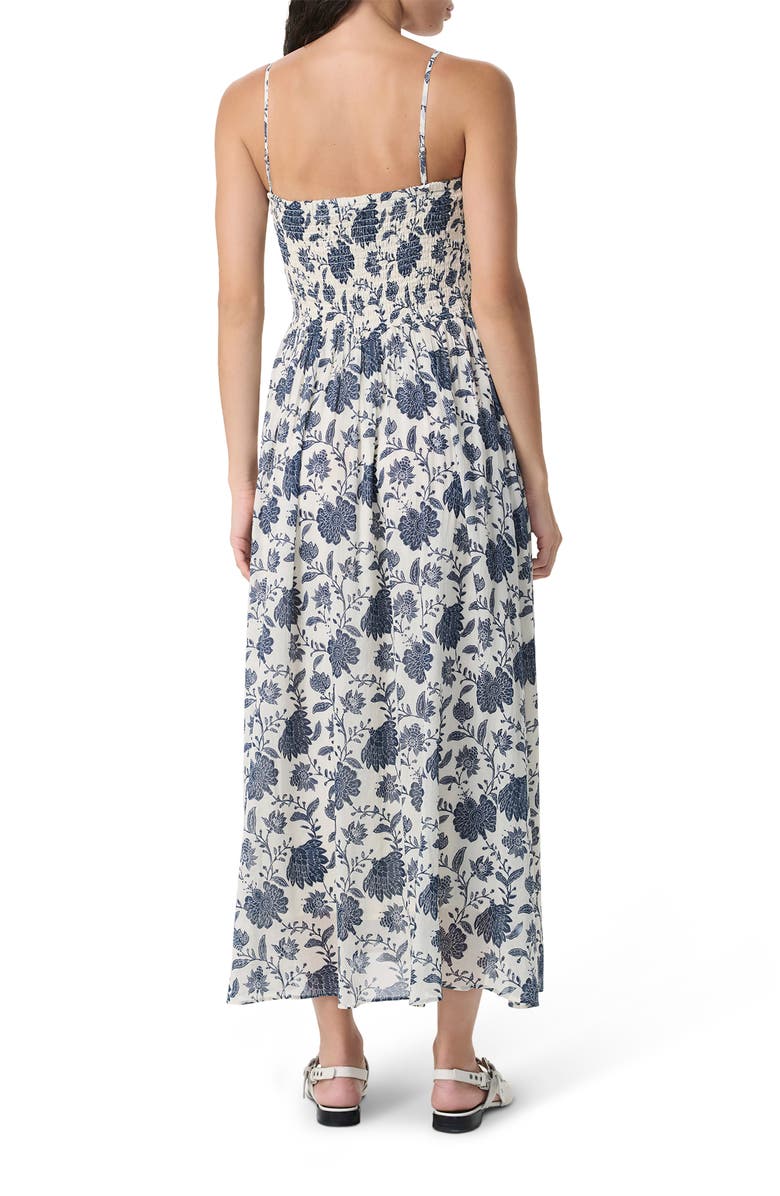 rag & bone Hallie Smocked Bodice Cotton & Silk Maxi Sundress, Alternate, color, 