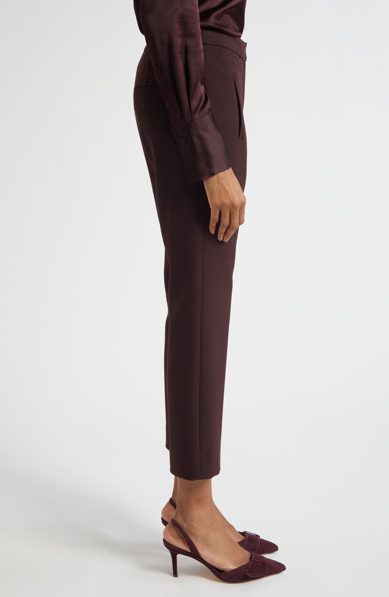 Veronica Beard Arte Crop Pants, Alternate, color, Dark Currant