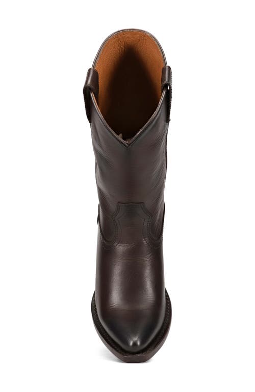 Frye Sacha Mid Pull-on Leather Boot In Brown