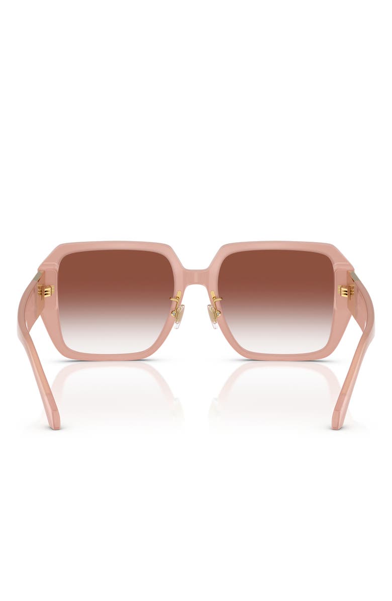 Versace 56mm Gradient Square Sunglasses, Alternate, color, Opal Pink