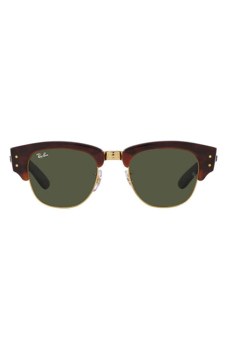 Ray-Ban Mega Clubmaster 50mm Square Sunglasses, Main, color, Brown/ Green