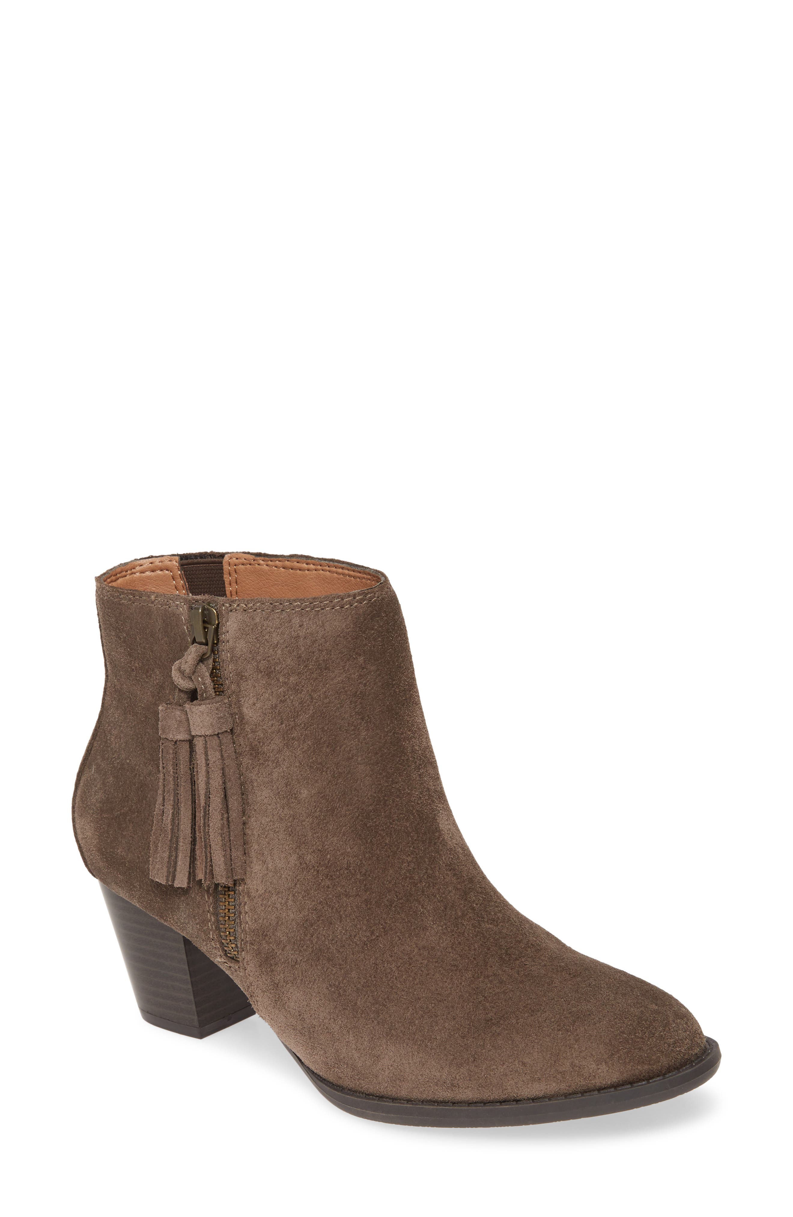Madeline Bootie, Main, color, GREIGE WATERPROOF SUEDE
