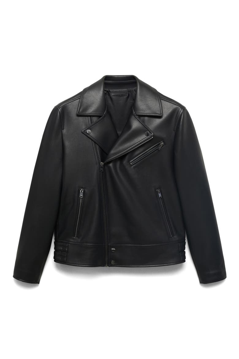 Faux Leather Moto Jacket, Alternate, color, BLACK