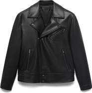 MANGO Faux Leather Moto Jacket