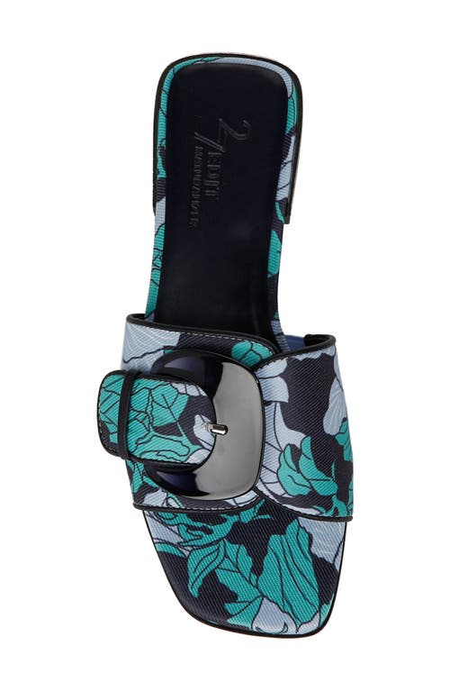 27 Edit Naturalizer Naomi Slide Sandal In Skyway Blue Multi Fabric